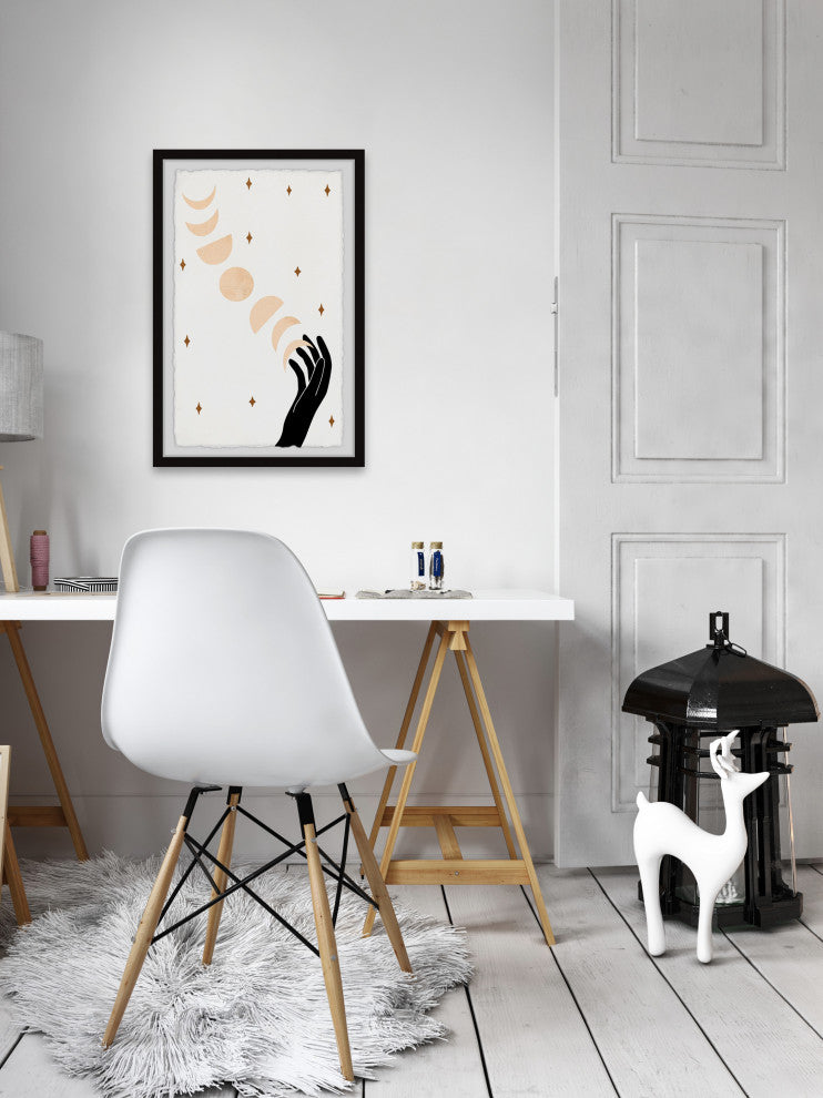 "Moon on My Hand" Framed Painting Print, 24x36