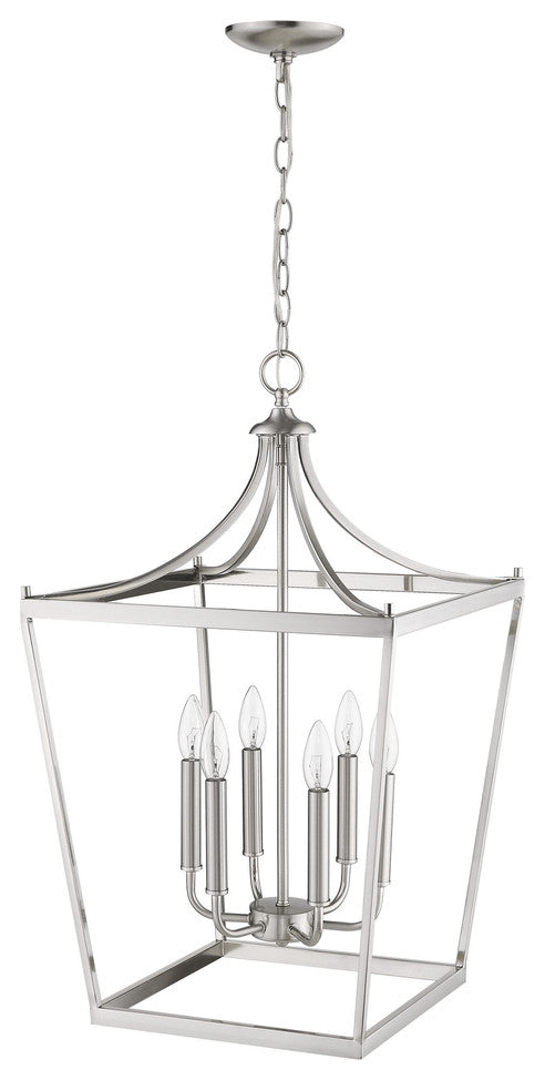 Kennedy 6-Light Satin Nickel Pendant