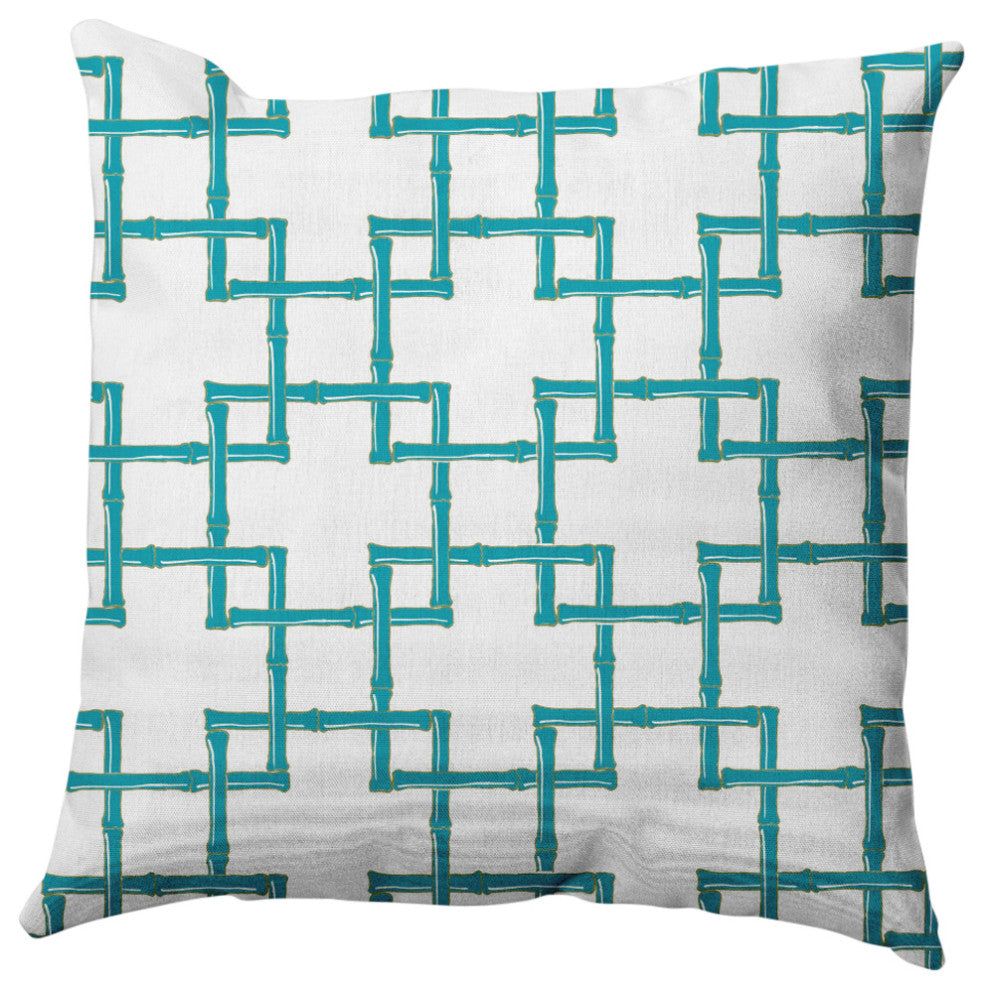 Bamboo Decorative Throw Pillow, Explorer Blue, 26"x26"