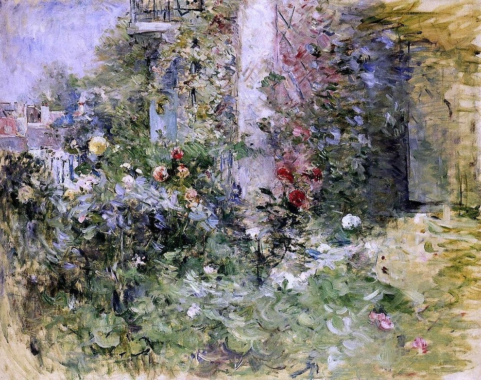 Berthe Morisot The Garden at Bougival, 20"x25" Wall Decal Print