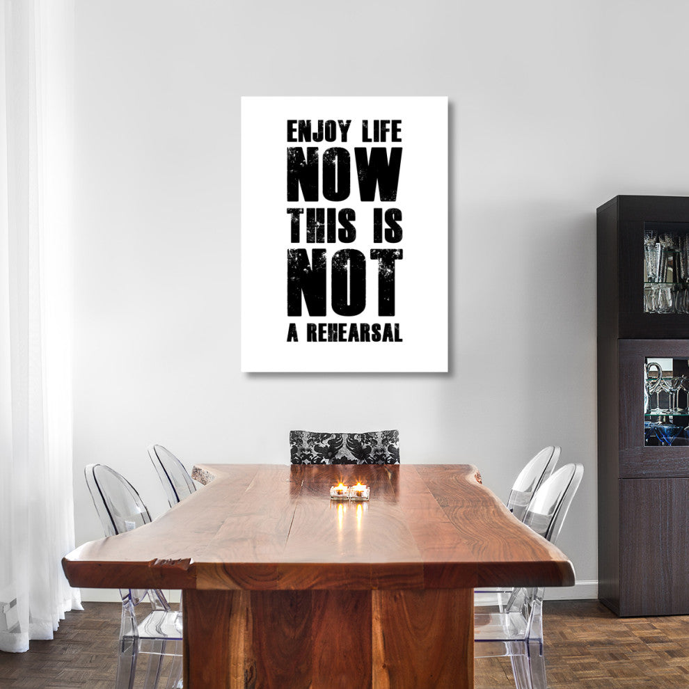 "Enjoy Life Now Poster White" Fine Art Print