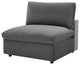 Sofa Middle Chair, Velvet, Gray, Modern, Living Lounge Hotel Hospitality
