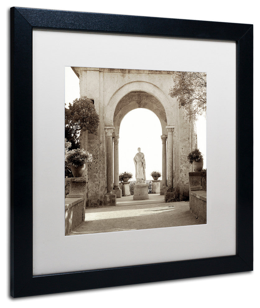 Alan Blaustein ''Giardini Italiano V'' Art, Black Frame, White Mat, 16x16