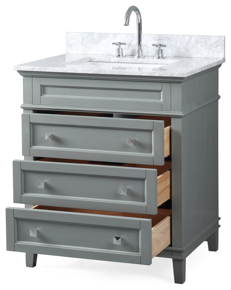 30" Felix Modern-Style Bathroom Vanity, Gray