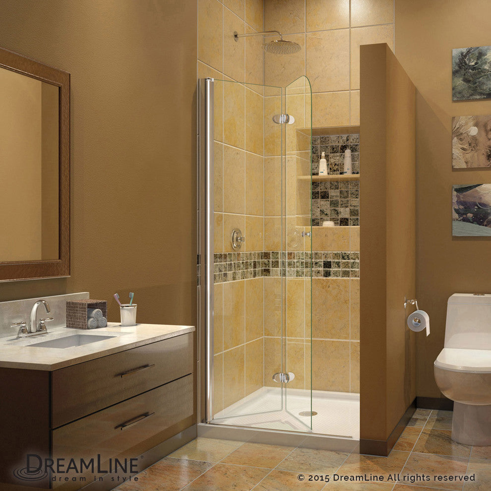 Dreamline Aqua Fold Shower Door With 36"x36" Shower Base