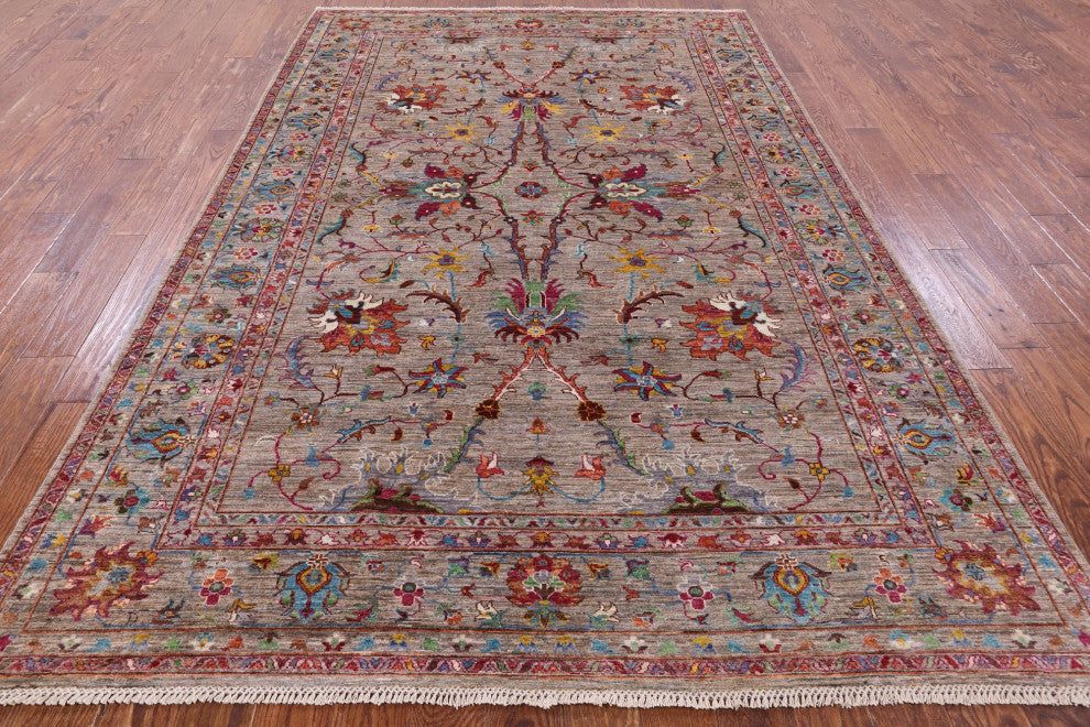 Persian Tabriz Hand Knotted Wool Rug 6' 9" X 10' 4" Q7684