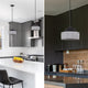 Metal concrete pendant light Black pendant light Modern drum pendant light