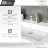 STYLISH Single Handle Bathroom Faucet - Brushed Gold