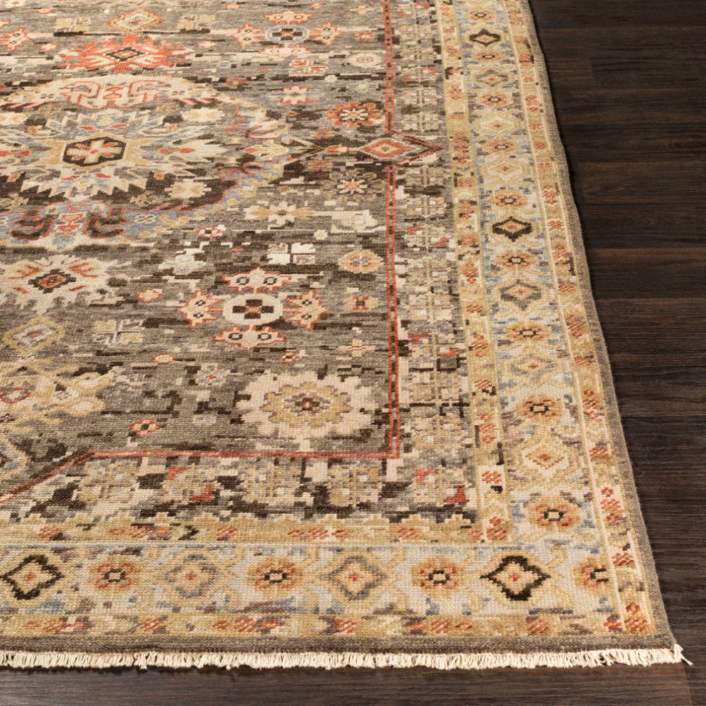 Surya Cappadocia CPP-5028 Traditional Area Rug, Taupe, 9' x 13' Rectangle