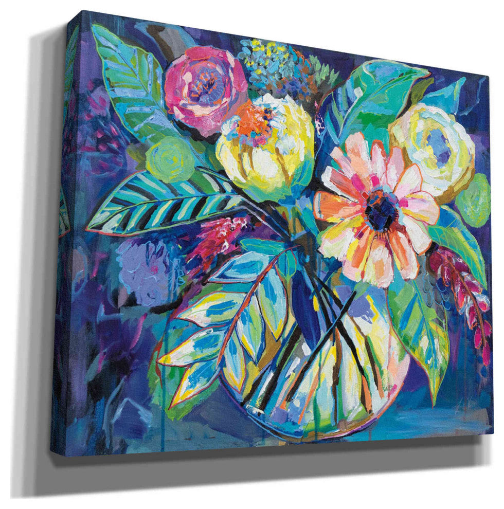 Epic Graffiti "Happiness" by Jeanette Vertentes, Giclee Canvas Wall Art, 24"x20"