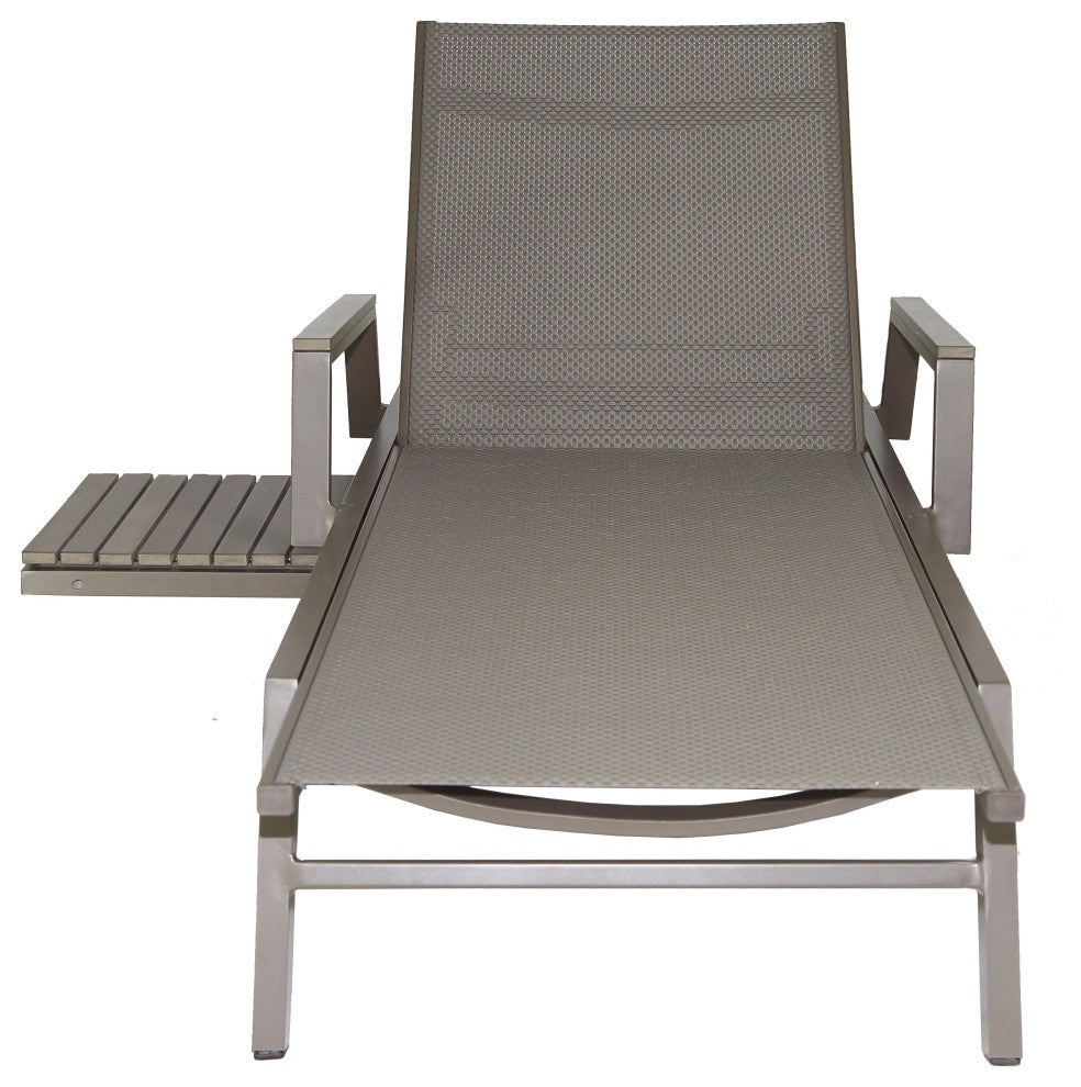 Riviera Outdoor Lounger, Gray