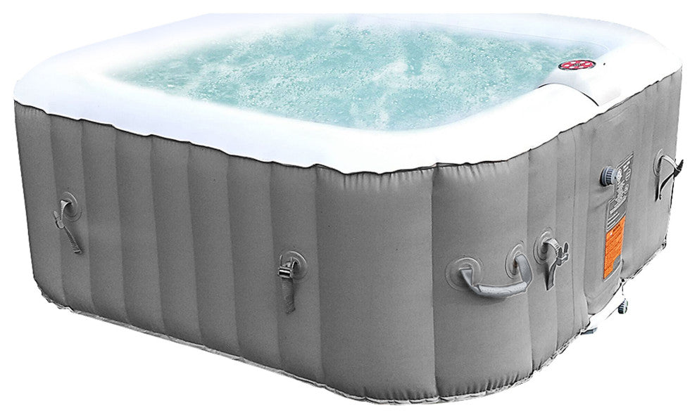 Square 4 person 160 gallon White inside and Grey outside