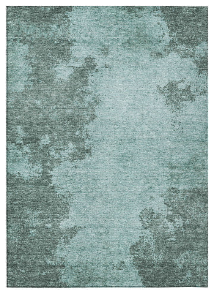 Machine Washable Indoor/Outdoor Chantille ACN1902 Teal 8' x 10' Rug