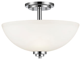 Zlite 443SF-CH 3-Light Semi Flush Mount, Matte Opal