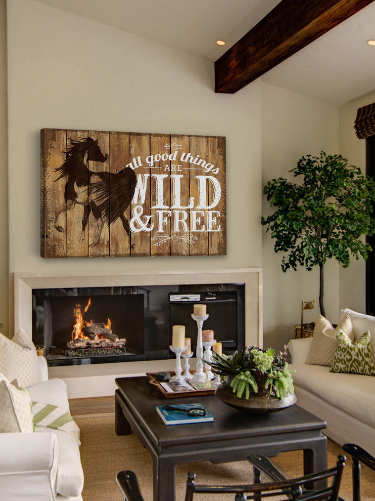 "Wild and Free 2" Painting Print on Wrapped Canvas