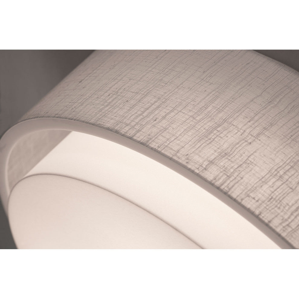 Sanibel LED Ceiling, White Finish, Linen White, 16"