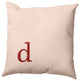 18"x18" Modern Monogram Decorative Throw Pillow, Maple Red