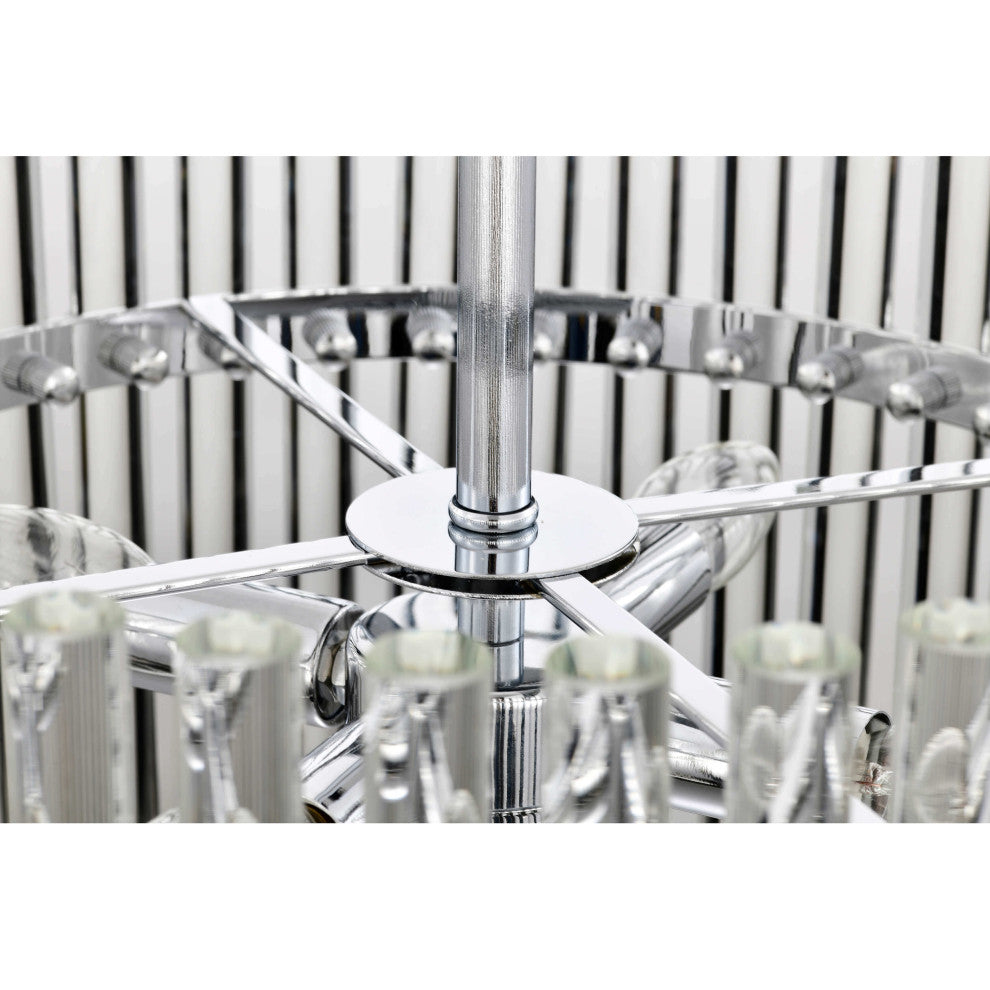 Eva 4-Light Chrome Finish Crystal Chandelier