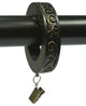 1 3/4" Scroll Designer Curtain Rings, Burnt Gold, Set of 14