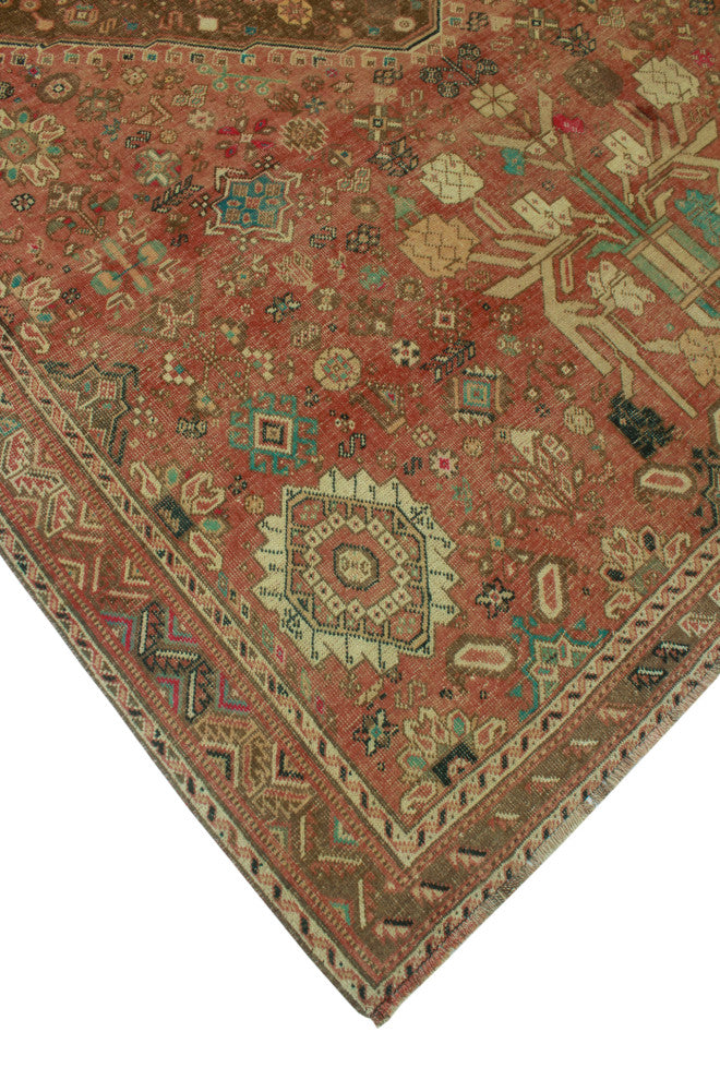 Fine Vintage Distressed Tamana Rust Rug