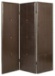 HomeRoots 1" x 60" x 72" Brown Faux Leather Screen