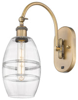 Ballston-Vaz 1-Light 6" Sconce, Arm Swivels Side/Side, Brushed Brass, Clear