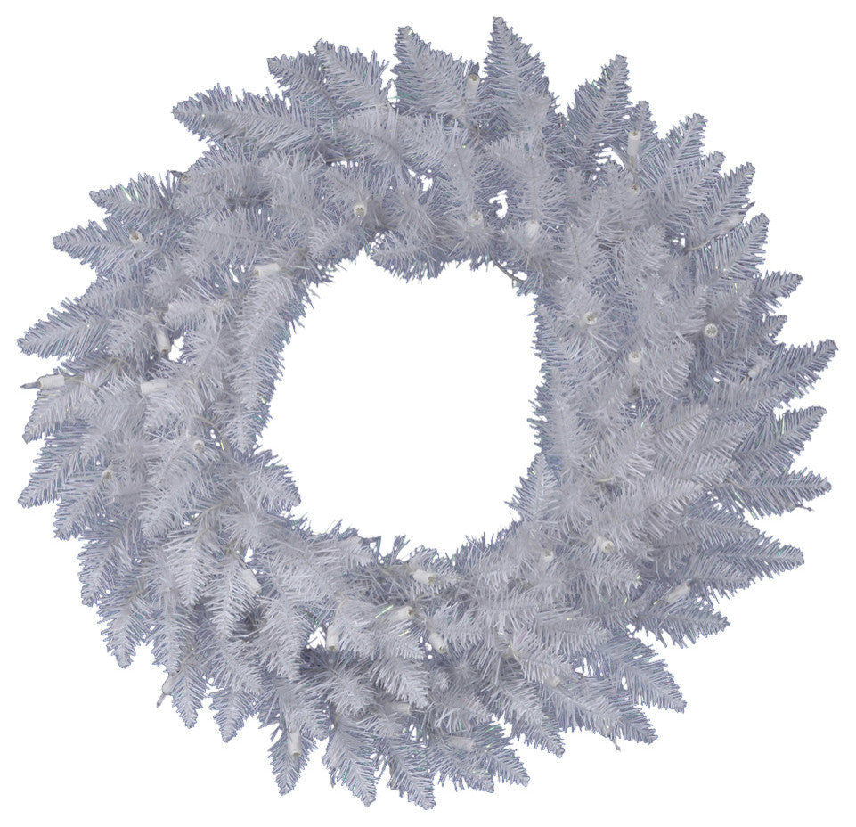 36" Sparkle White Wreath 195Tips