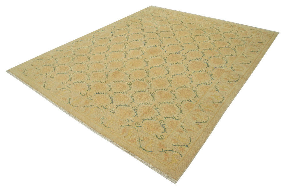 Rug N Carpet - Hand-Knotted Oriental 7' 7" x 9' 2" Unique Oushak Area Rug