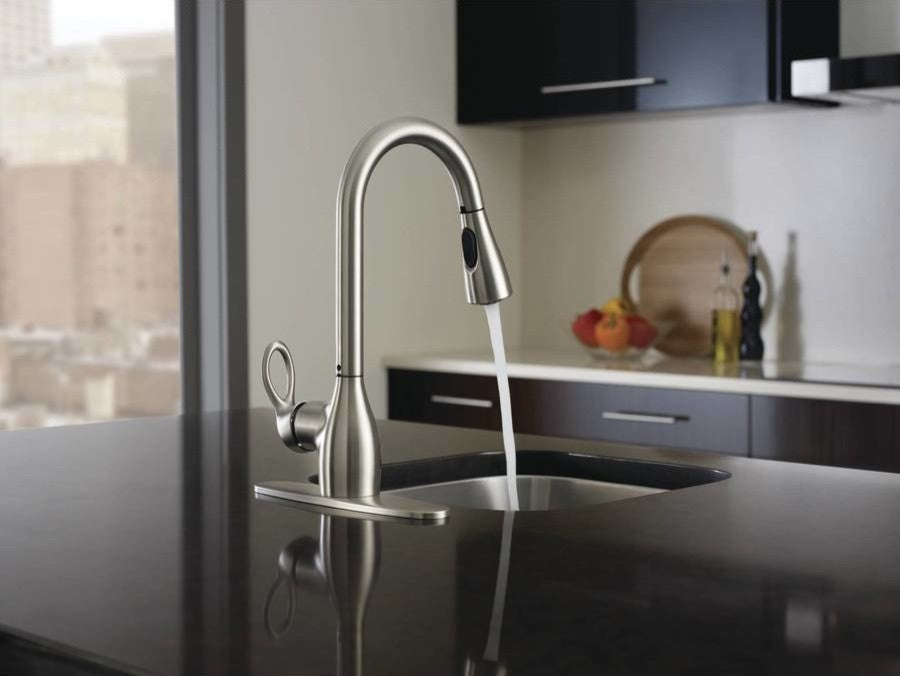 Kleo Spot Resist Stainless 1-Handle High Arc Pulldown Kitchen Faucet