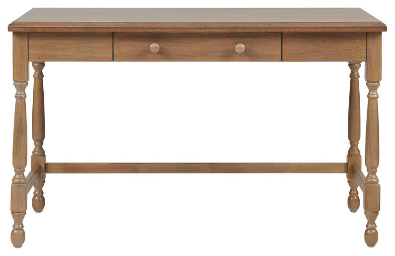 Martha Stewart Tabitha Farmhouse Wood Office Writing Desk, Natural