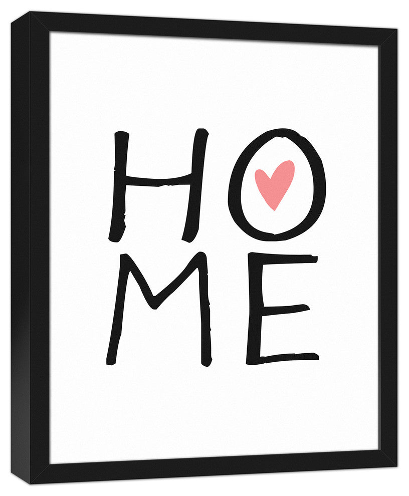 Home 16x20 Black Framed Canvas