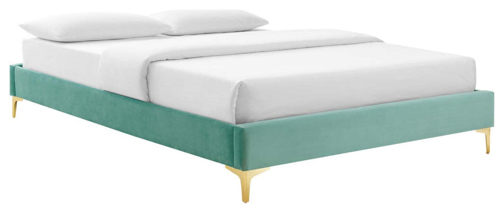 Elise Queen Performance Velvet Platform Bed MOD-6693-MIN