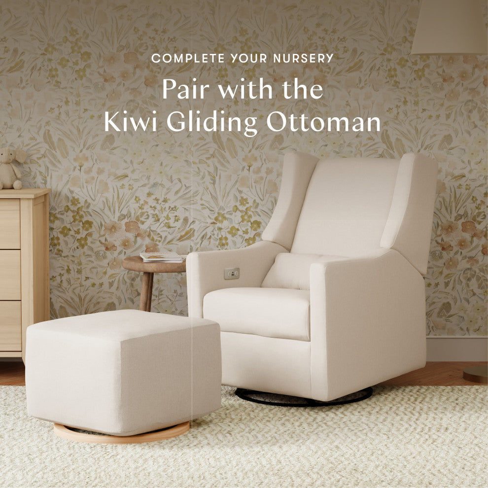 Kiwi Electronic Recliner and Swivel Glider With USB port, Performance Cream Eco-Weave
