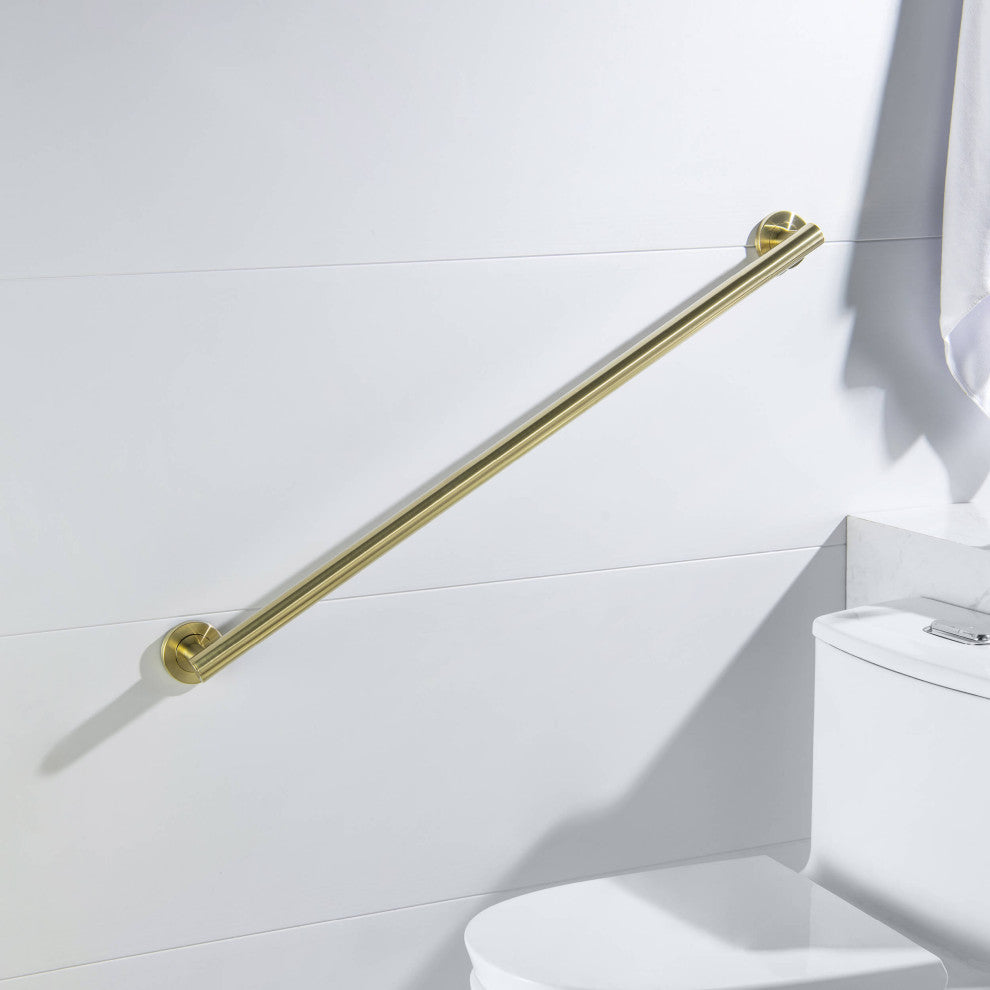 36" Stainless Steel Bathroom Safety Grab Bar, Brushed Gold