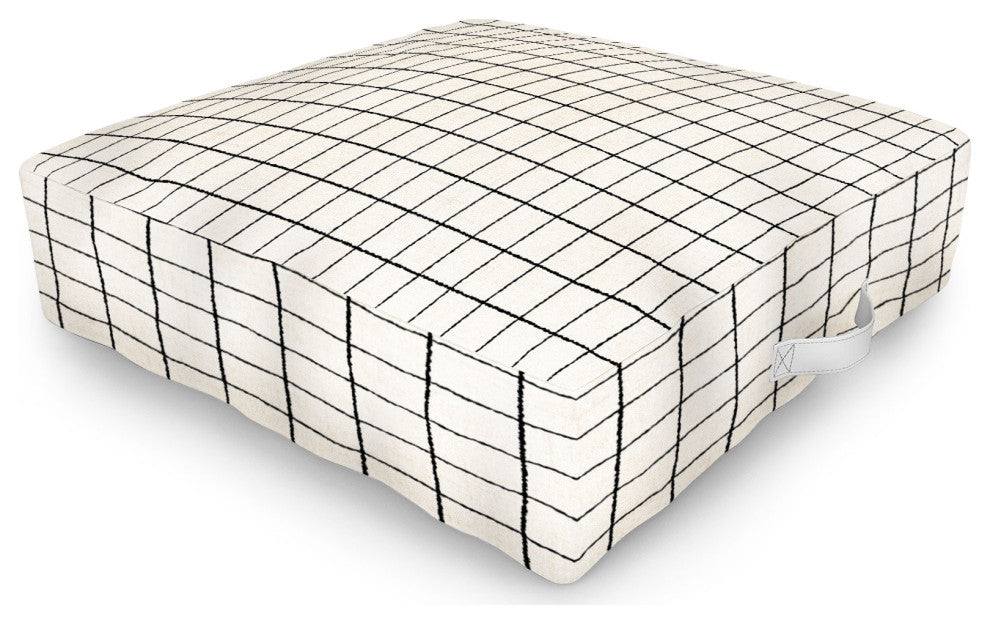 Holli Zollinger Linen Grid Outdoor Floor Cushion