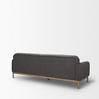 Hale Sofa With Medium Brown Wood and Gray Fabric