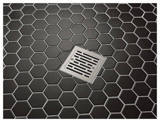 Delta DT062412 4" Tile-In Square Shower Drain - Brilliance Stainless