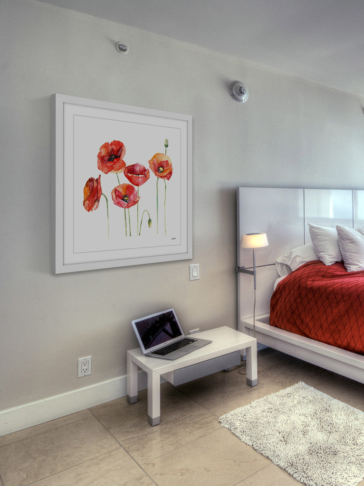 "Poppie Field" Framed Print by Rachel Byler