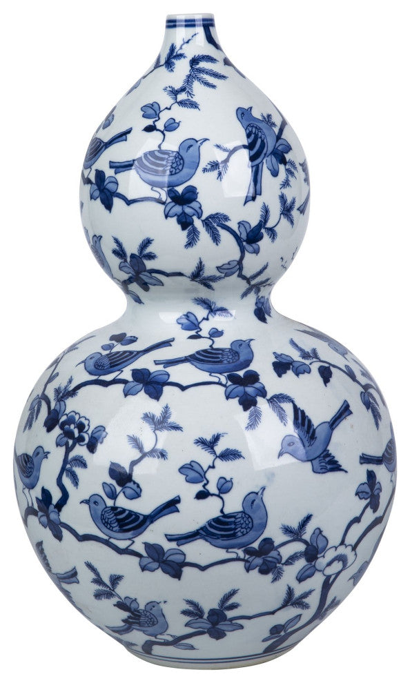 Flock Of Birds Gourd Vase