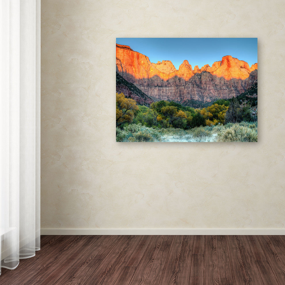 'Zion Sunrise' Canvas Art by Pierre Leclerc