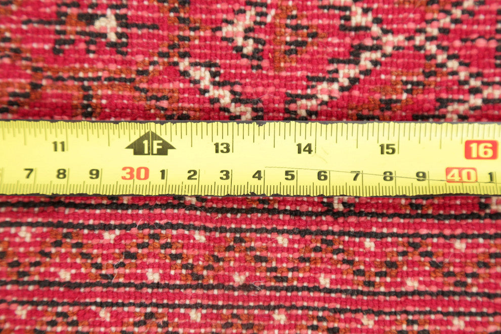 Consigned, Traditional Pakistani Hand-Knotted Vintage-Style Area Rug, Red, 4x6