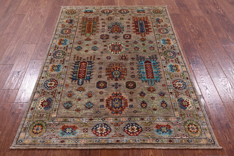 4' 1" X 5' 9" Persian Hand-Knotted Wool Rug - Q12581