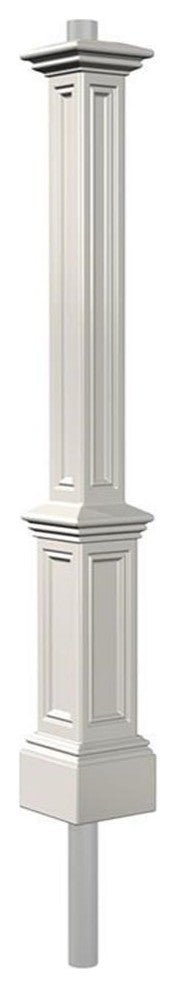Mayne Signature Traditional Plastic Lamp Post with Mount in White