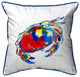 Betsy Drake Dungeness Crab Large Indoor/Outdoor Pillow 18x18