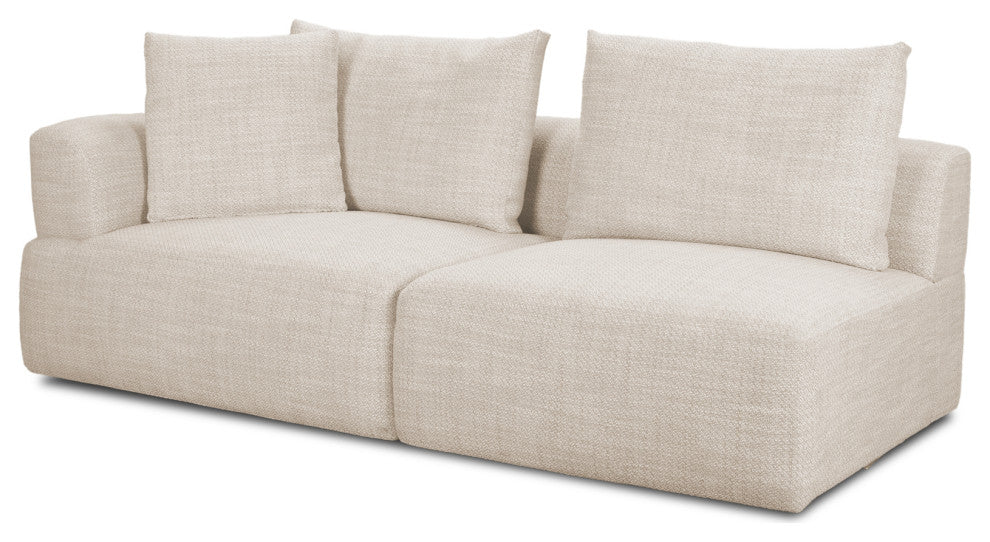 Warner Oatmeal 3-Piece Sofa Set With Corner-Piece