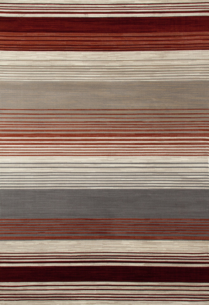 Bastille Heathered Stripe Red 5'3"x7'7" Area Rug