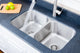 Wells Sinkware Equal Double Bowl Sink, 16 Gauge, Sink Only