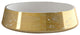 Exte Luxe Bathroom Vessel Sink, White and Gold