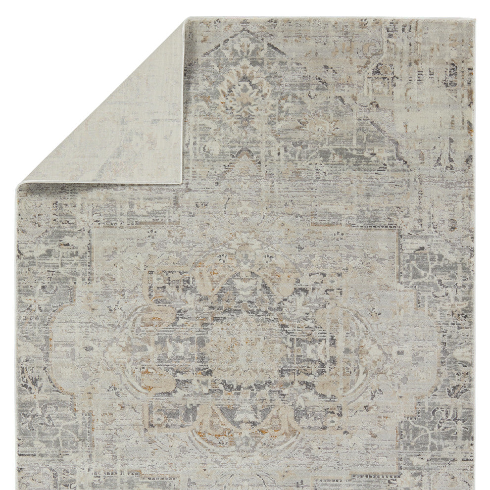 Jaipur Living Lazuli Medallion Gray/ Tan Area Rug 5'3"X7'6"