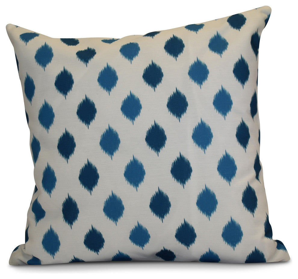 Decorative Holiday Pillow Geometric, Teal, 16"x16"